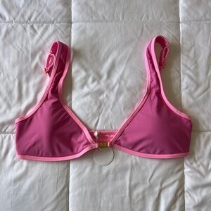 93 Play Street - Amelia Poppy Pink ‘93’ Minimal Bikini Top - 2XL - NWT